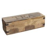 Atmosphera Theedoos - bruin - 4-vaks - mango hout - 32 x 10 cm