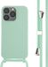 iMoshion Hoesje iPhone 13 Pro - Siliconen Back Cover met Koord - Mintgroen