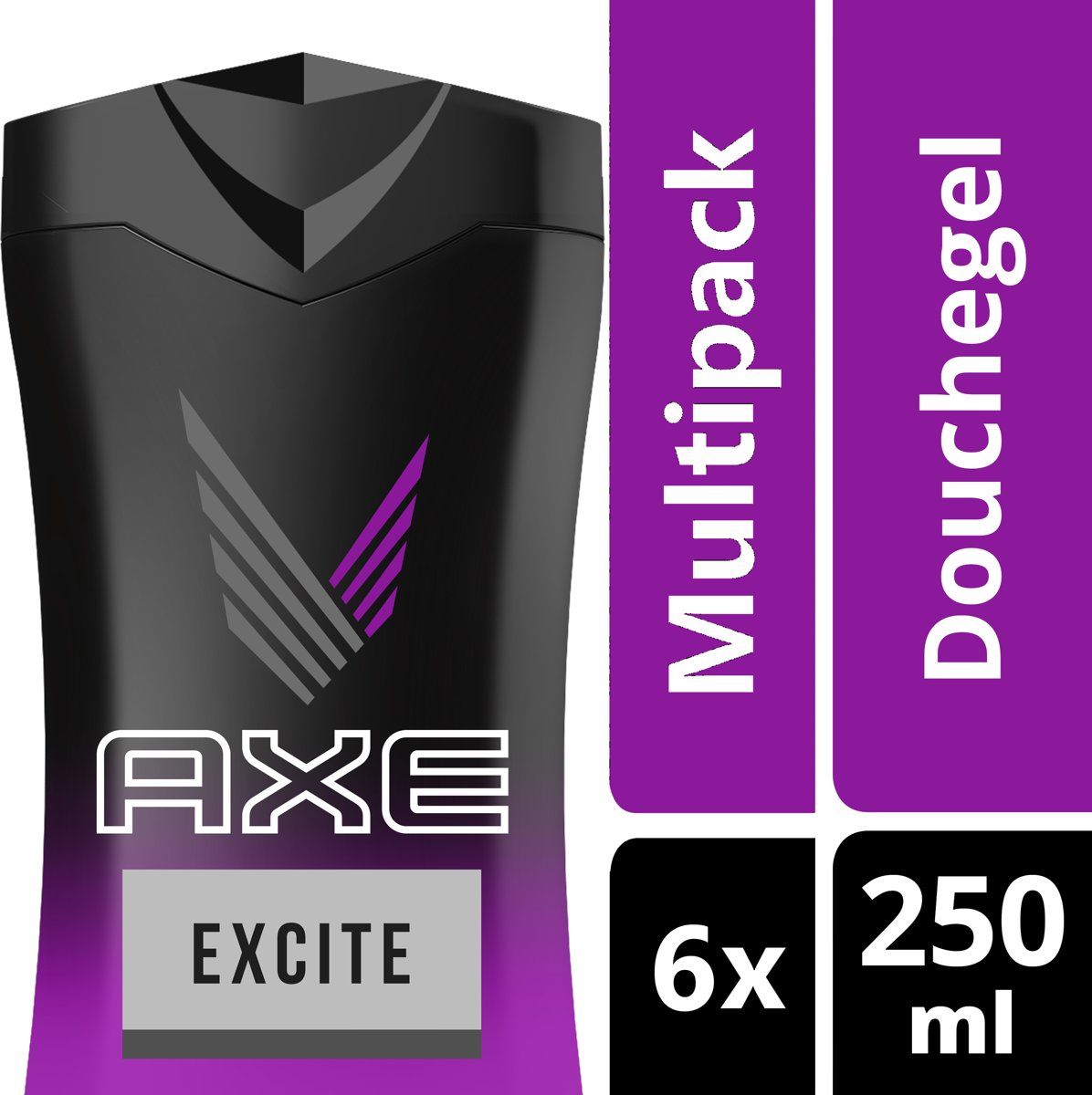 AXE Excite For Men Douchegel - 6 x 250 ml - Voordeelverpakking