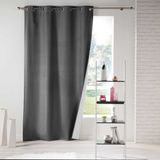 HomeMaison Icemount Thermisch Plain Eyelet Gordijn Antracietgrijs 140 x 260 cm
