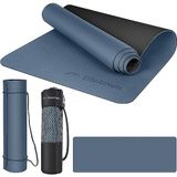 EliteAthlete Yogamat, sportmat, fitnessmat, gymnastiekmat, gevoerd en antislip voor fitness, pilates, yogamat, 183 cm x 61 cm x 0,6 cm, trainingsmat incl. transportgordel + tas