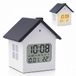 Merkloos Digitale wekker - wit en grijs - 9 x 9,5 x 7,5 cm - met alarm