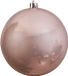 Decoris Kerstbal - lichtroze - groot - 14 cm - kunststof - glans