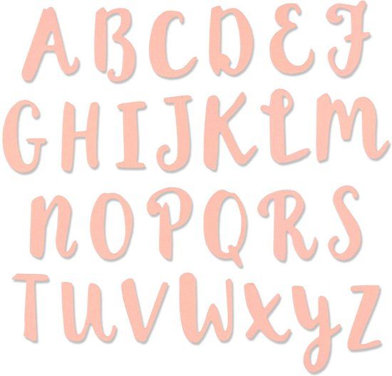 Sizzix Thinlits Die set Brush Capital Alpha ontworpen door Debi Potter, 26 stuks