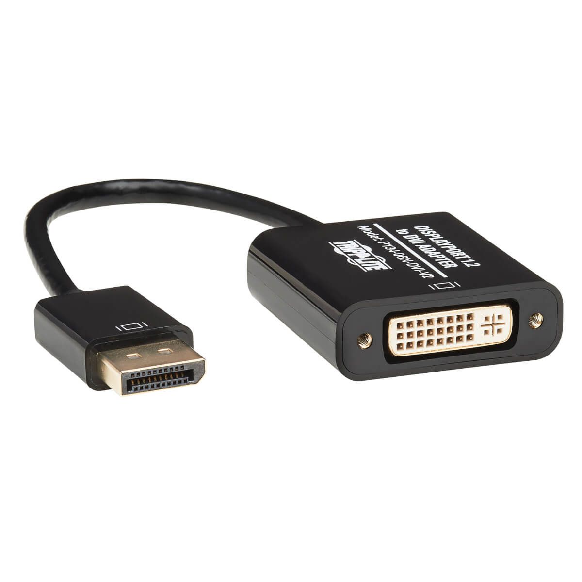 Tripp Lite DisplayPort to DVI-I Adapter - 0.15m - Black