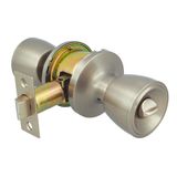 Amig Deurknopset - Verchroomd messing - 18,5 x 8 cm - Inclusief sluiting - Privacyfunctie - Noodvergrendeling aan de buitenkant en slot aan de binnenkant - Deur van 35-45 mm