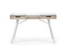 Bureau scandinave bois et verre avec tiroirs 120x60cm