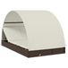 VidaXL Ligbed 2-persoons met rond dak 211x112x140 cm poly rattan bruin