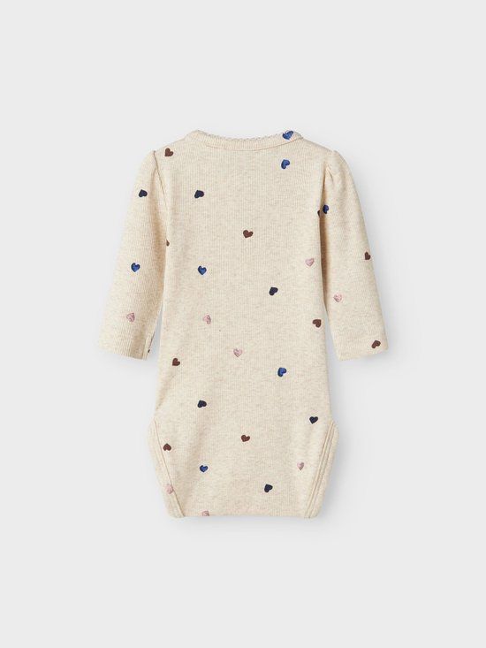 NAME IT - NBFNUTTI 2P LS BODY NOOS - Baby - Bodies - Peyote Melange - Maat 56