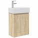 vidaXL Badkamermeubel met kraan Sonoma Eiken 45,5 x 22,5 x 84 cm