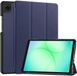 Étui pour tablette adapté pour Samsung Galaxy Tab A11 | Étui livre avec support | Housse de protection en similicuir | Tri-fold | Bleu