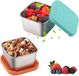 Ibenzoa® Deux Petites Glacières, 200 ml, Boîtes à Snack en Acier Inoxydable avec Couvercle en Silicone Sans BPA
