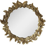 Clayre & Eef Spiegel ø 34 cm Goudkleurig Kunststof Rond | Wandspiegel