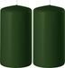 Bougies cylindriques/bougies coniques vert foncé 6 x 10 cm 36 heures de combustion - Bougies inodores vert foncé - Décorations d'intérieur