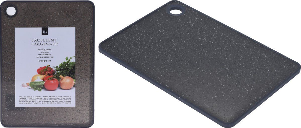 Excellent Snijplank - 27x20,5x0,7cm - Zwart - Kunststof