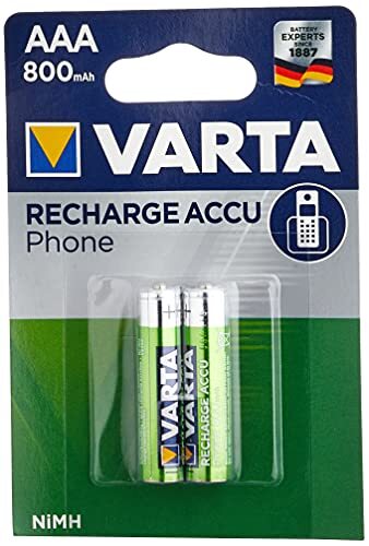 varta Micro AAA batterij voor DECT-telefoons 800mAh, 1,2V, NiMH, 1-pak(2 stuks)