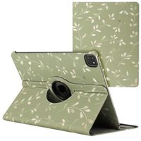 iMoshion 360° Draaibare Design Bookcase 2.0 - Tablet Hoes voor Apple iPad Pro 13 (2024) - Green Flowers