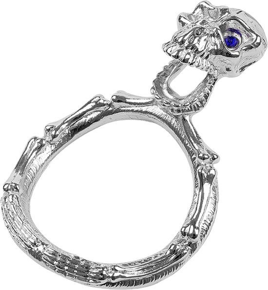 Fixxx - Skeleton Head Cockring - Silver - Stainless Steel - 45mm