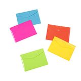 Viquel 25 stuks DIN A5 enveloppen met klittenbandsluiting - dubbele zak van kunststof - 5 kleuren gesorteerd