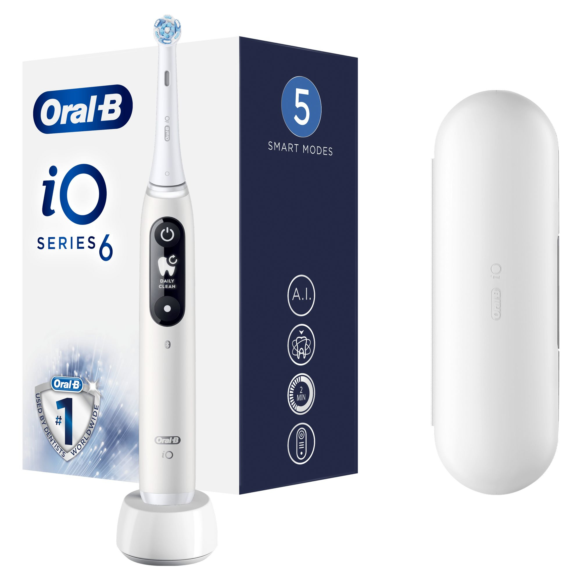 Oral-B Oral-B iO - 6 - White Elektrische Tandenborstel Ontworpen Door Braun