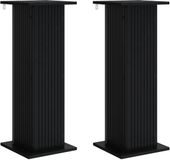 vidaXL Plantenstandaard 2 stuks Zwart Bewerkt Hout 30,5 x 30 x 80,5 cm