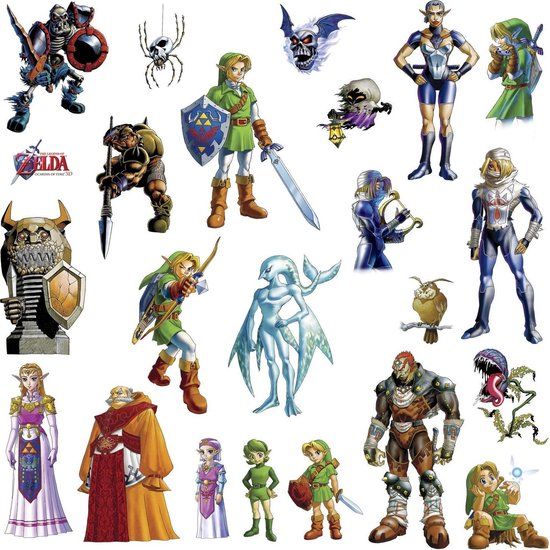 RoomMates Nintendo Zelda Ocarina of Time 3D - Muursticker - Multi