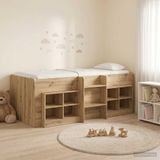 Maison Exclusive - Lit loft avec rangement, en bois stratifié chêne artisanal (3 pièces)