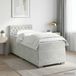vidaXL Boxspringbed met matras, lichtgrijs, 100 x 200 cm, fluweel
