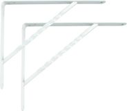 AMIG Support d'étagère Spiral - 2x - métal - blanc - H150 x L125 mm - Jusqu'à 300 kg