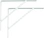 AMIG Support d'étagère Spiral - 2x - métal - blanc - H150 x L125 mm - Jusqu'à 300 kg