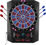 StarTech Elektronisch dartbord - E-dartbord/Softdartbord - 34,3 cm - 45 spellen en 474 varianten - Geschikt voor 8 spelers - Inclusief 6 dartpijlen met flights en 50 reservepunten - LED-display voor cricket