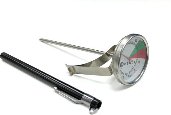 Hendi Melkschuim Thermometer - 110 °C - Grijs - RVS