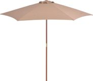 Syfax Parasol met houten paal 270 cm taupe