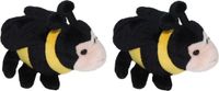 Cornelissen Natierliche Geschenke Gmbh Set van 2x stuks pluche bijen knuffels 13 cm