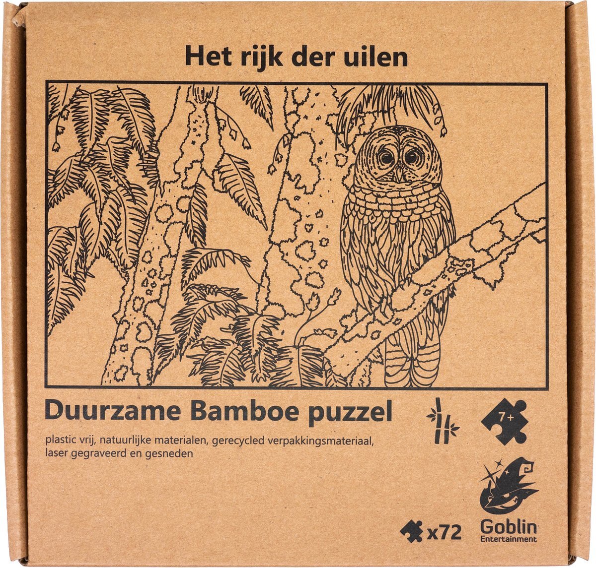 Goblin Het Rijk der Uilen, bamboe puzzel, 72 stukjes