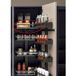 Häfele UTENSIO ST10 PLUS DELUXE PANTRY Remplacement Étagère intérieure, Anthracite / Verre fumé, Largeur de meuble 600 mm
