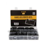 TOPGEAR Boîte d'assortiment de guides de câble 200 pièces