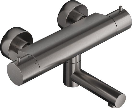 Hotbath Cobber Thermostatische Badmengkraan Opbouw Verouderd IJzer