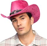 Boland Hoed cowboy Django roze - 59 cm - Volwassenen - Unisex - Polyester