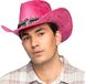 Boland Hoed cowboy Django roze - 59 cm - Volwassenen - Unisex - Polyester
