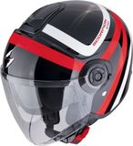 Scorpion EXO-City II Riva Zwart Rood Jethelm - Helm