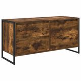 vidaXL TV-kast 100 x 36 x 49,5 cm Gerookt eiken Bewerkt hout