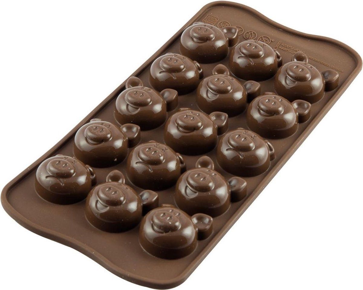 Silikomart Chocolade Mal Varkentjes - 8051085252107