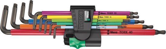 Wera 05024480001 967/9 TX XL Multicolour 1 9-delige Stiftsleutelset - Lang - Torx