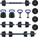vidaXL Ensemble de fixation 4-en-1 - 30kg - Noir et Bleu