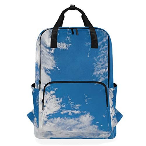 MONTOJ Reizen Rugzak Blauw Hemel En Wit Wolken School Rugzak