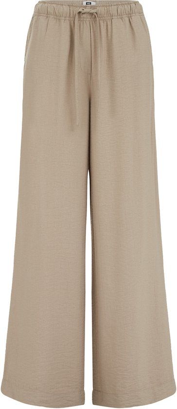 WE Fashion Dames wide leg broek Beige Maat 40