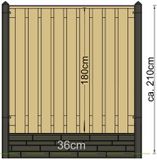 Tuindeco Berton paal IJssel gecoat tussenmodel 308 cm