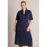 Yest Curve jurk met kraagje Plus Size - donkerblauw
