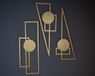 Elegante decoratieve metalen accessoireset (3 stuks), goud, 34 x 85 cm